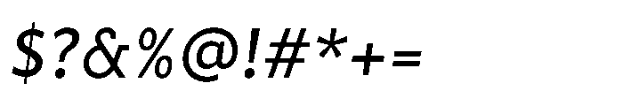 Fusiform Semi Bold Italic Font OTHER CHARS