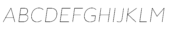 Fusiform Thin Italic Font UPPERCASE