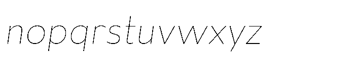 Fusiform Thin Italic Font LOWERCASE