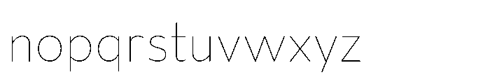 Fusiform Thin Font LOWERCASE