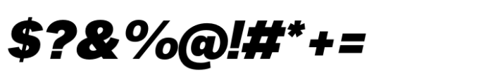 Fusion Collection Grotesk Black Italic Font OTHER CHARS