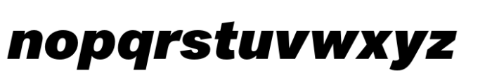 Fusion Collection Grotesk Black Italic Font LOWERCASE