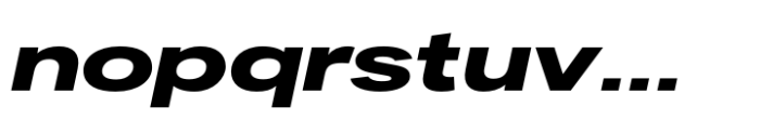 Fusion Collection Grotesk Expanded Black Italic Font LOWERCASE