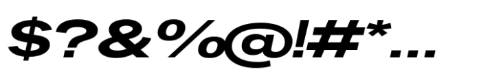 Fusion Collection Grotesk Expanded Extrabold Italic Font OTHER CHARS