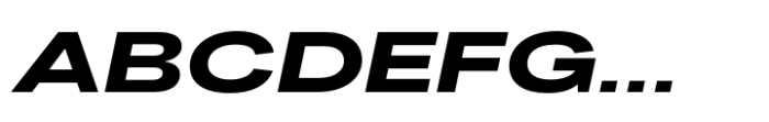 Fusion Collection Grotesk Expanded Extrabold Italic Font UPPERCASE