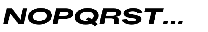 Fusion Collection Grotesk Expanded Extrabold Italic Font UPPERCASE