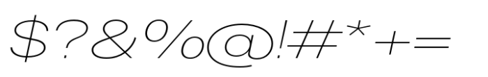 Fusion Collection Grotesk Expanded Extralight Italic Font OTHER CHARS