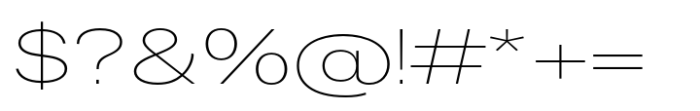 Fusion Collection Grotesk Expanded Extralight Font OTHER CHARS