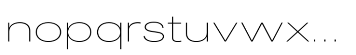 Fusion Collection Grotesk Expanded Extralight Font LOWERCASE