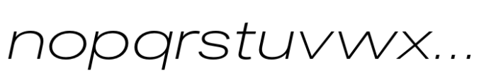 Fusion Collection Grotesk Expanded Light Italic Font LOWERCASE