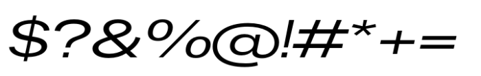 Fusion Collection Grotesk Expanded Medium Italic Font OTHER CHARS