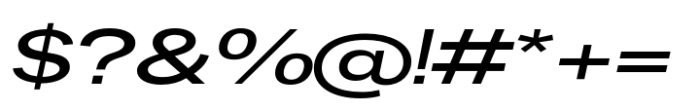 Fusion Collection Grotesk Expanded Semibold Italic Font OTHER CHARS