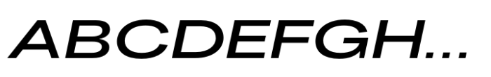 Fusion Collection Grotesk Expanded Semibold Italic Font UPPERCASE