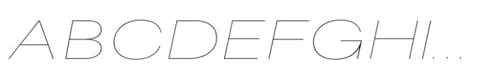 Fusion Collection Grotesk Expanded Thin Italic Font UPPERCASE