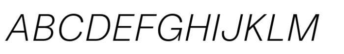 Fusion Collection Grotesk Light Italic Font UPPERCASE