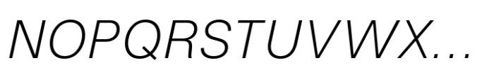 Fusion Collection Grotesk Light Italic Font UPPERCASE