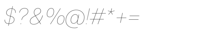 Fusion Collection Grotesk Thin Italic Font OTHER CHARS