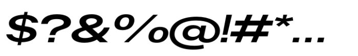 Fusion Collection Neue Expanded Bold Italic Font OTHER CHARS