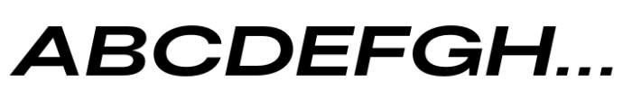 Fusion Collection Neue Expanded Bold Italic Font UPPERCASE