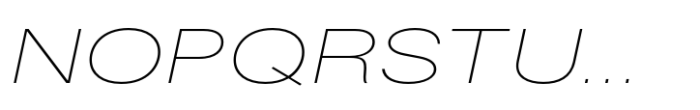 Fusion Collection Neue Expanded Extralight Italic Font UPPERCASE