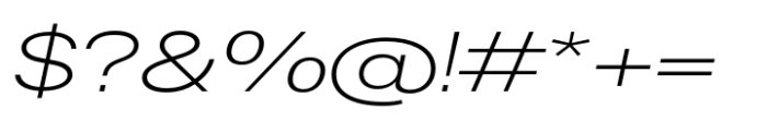 Fusion Collection Neue Expanded Light Italic Font OTHER CHARS