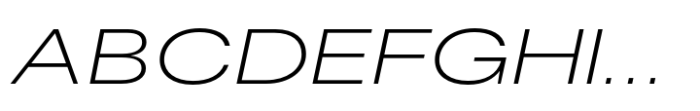 Fusion Collection Neue Expanded Light Italic Font UPPERCASE