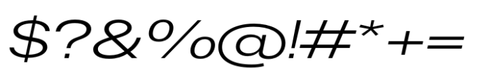 Fusion Collection Neue Expanded Regular Italic Font OTHER CHARS