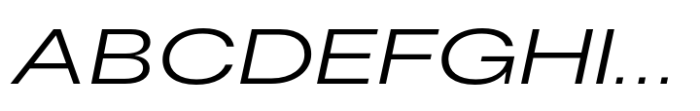 Fusion Collection Neue Expanded Regular Italic Font UPPERCASE