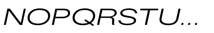Fusion Collection Neue Expanded Regular Italic Font UPPERCASE
