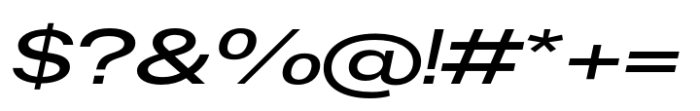 Fusion Collection Neue Expanded Semibold Italic Font OTHER CHARS