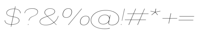 Fusion Collection Neue Expanded Thin Italic Font OTHER CHARS