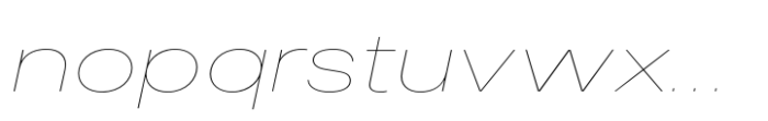 Fusion Collection Neue Expanded Thin Italic Font LOWERCASE