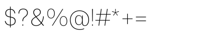 Fusion Collection Neue Extralight Font OTHER CHARS