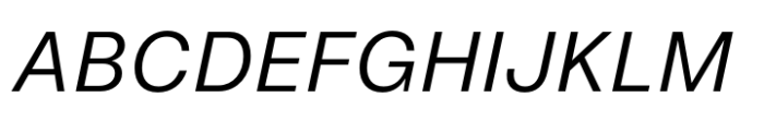 Fusion Collection Neue Regular Italic Font UPPERCASE