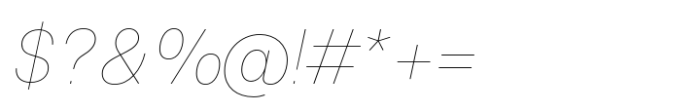 Fusion Collection Neue Thin Italic Font OTHER CHARS