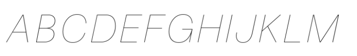Fusion Collection Neue Thin Italic Font UPPERCASE