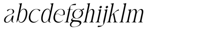Fusskia Thin Italic Font LOWERCASE