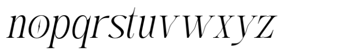Fusskia Thin Italic Font LOWERCASE