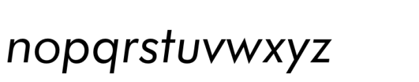 Futura BT Book Italic Font LOWERCASE