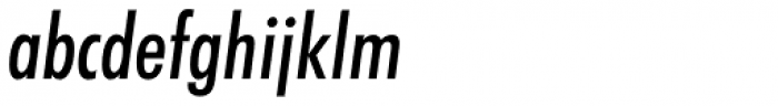 Futura BT Pro Condensed Medium Italic Font LOWERCASE