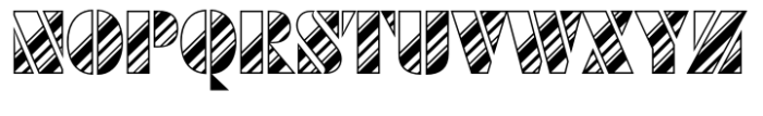 Futura Black Art Deco Std Stripes Dia Font LOWERCASE