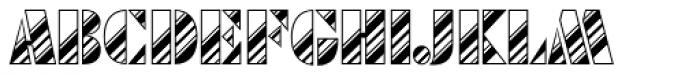 Futura Black Art Deco Stripes Dia D Font UPPERCASE