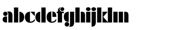 Futura Black Regular Font LOWERCASE