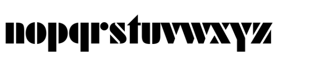 Futura Black Regular Font LOWERCASE