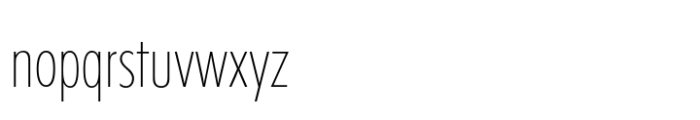 Futura PT Condensed Thin Font LOWERCASE