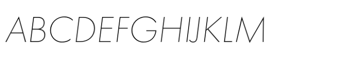 Futura PT Thin Oblique Font UPPERCASE