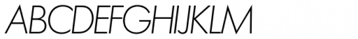 Futura SH ExtraLight Italic Font UPPERCASE