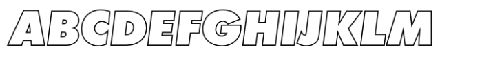 Futura Std Posteroutline Extra Bold Oblique (p) Font UPPERCASE