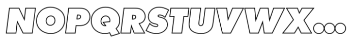 Futura Std Posteroutline Extra Bold Oblique (p) Font UPPERCASE