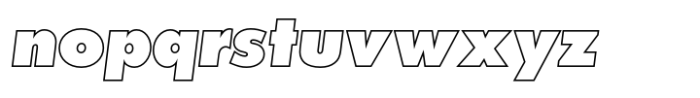 Futura Std Posteroutline Extra Bold Oblique (p) Font LOWERCASE
